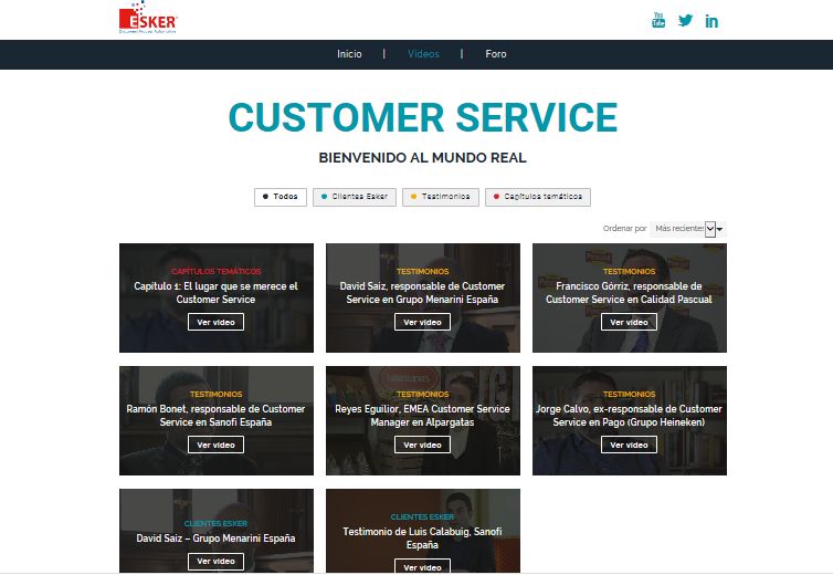 Esker Ibérica crea una web dedicada a profesionales del Servicio al Cliente