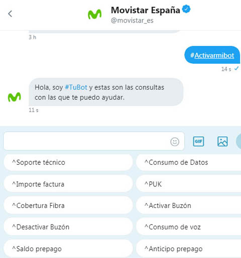 Movistar y Twitter desarrollan una solución de atención al cliente a través de un bot